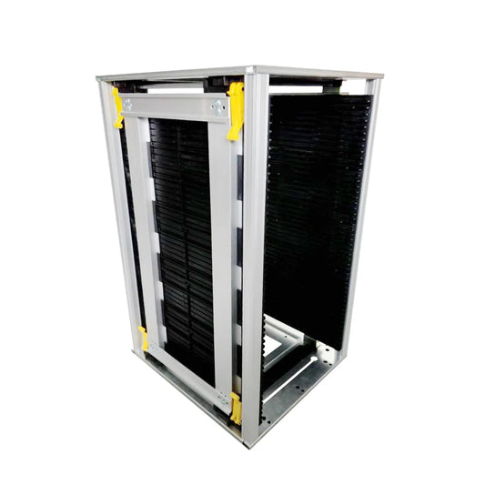 ESD Magazine Rack Supplier Cart Manufacturer Antistatic Black Metal Standing ESD PCB Storage Antistatic SMT Conductive Rack