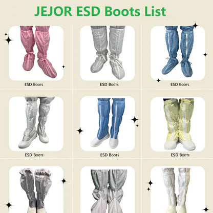 Reusable Waterproof  PU Leather PVC Sole Clean Room Antistatic Shoes Industrial Cleanroom ESD Safety Boots