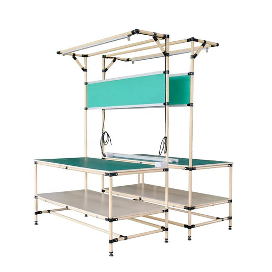 Customized Lean Pipe Racking System Esd Work Tables Production Line Table for Workshop
