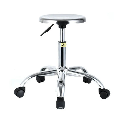 Factory Direct Anti-Static Leather Lift Chair Metal Work Stool with Backrest for Hospital Laboratory Work