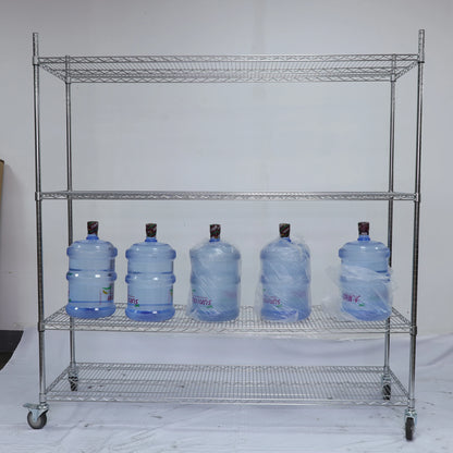 Hot Selling Heavy Duty Chrome Wire Industrial ESD Rack Shelf Customizable Four-Wheel Platform 200kg Load Capacity OEM Options