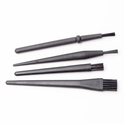 Industrial Small Black Round Handle SMT Machine Black Carbon Fiber Antistatic Cleanroom Conductive ESD Brush for PCB Cleaning