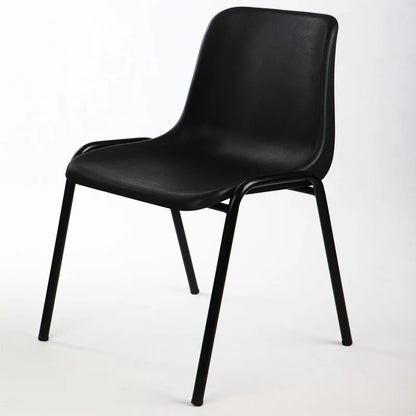Anti-static Plastic Seat Metal Leg Dining Chair Wholesale High Quality Cheap Custom Stackable Fast Food Restaurant for Sale