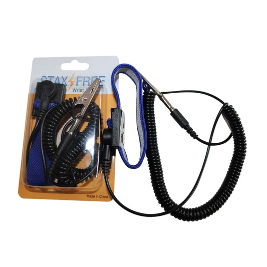 Single Circuit Antistatic Wrist Strap Dark Blue ESD Hand Wrist Strap ESD Wired Wrist Straps With Pu Cord