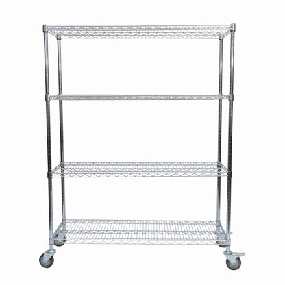 Hot Selling Heavy Duty Chrome Wire Industrial ESD Rack Shelf Customizable Four-Wheel Platform 200kg Load Capacity OEM Options