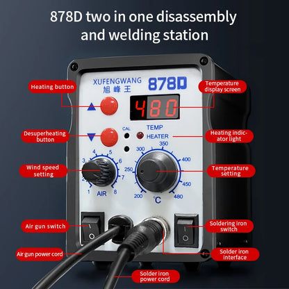 Factory 2-in-1 Industrial Welding Table Set Anti-static 878D Welding Table  Factory Maintenance