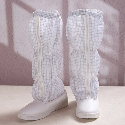 SPU PU Leather PVC Sole Outsole Cleanroom Long Workshop Operating Boots Antistatic Rigger Boots Construction Esd Boot