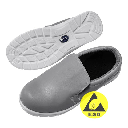 Cleanroom Grey ESD Antistatic Anti Slip Comfortable Steel Toe Safety Shoes