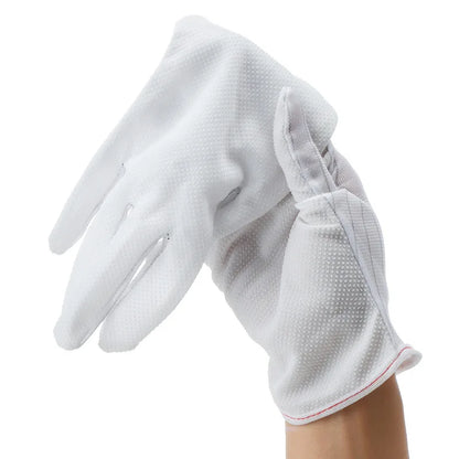 Custom Logo Best Material for Boxes Pu Plam Coatinig Cleanroom Gloves Singapore Esd Dotted Glove