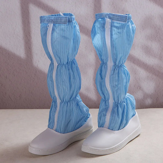 SPU PU Leather PVC Sole Outsole Cleanroom Long Workshop Operating Boots Antistatic Rigger Boots Construction Esd Boot