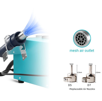 Bakon BK852 SMD 550W Smart Hot Air Pump Gun De-soldering Rework Soldering Station with Temperature Adjust