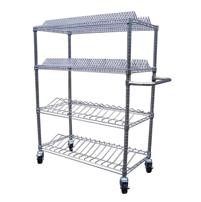 Leenol Carbon Steel SMD SMT ESD PCB Reel Shelf Wire Rack Trolley Cart