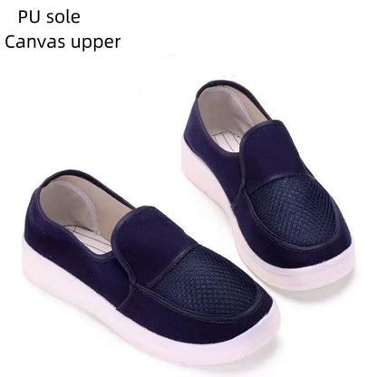 Factory Cleanroom Mesh Canvas Protective PU Work Shoes ESD Work Shoes Anti-static Shoes