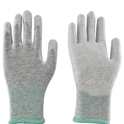 FR0304 ESD Nylon Glove with Carbon Fiber PU Plam Coating Gloves