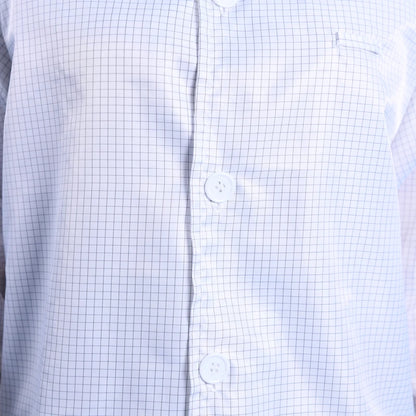 5mm Grid Dust Proof Polyester Fabric Reusable Esd Garment ESD Lab Coat Antistatic Cleanroom Smock