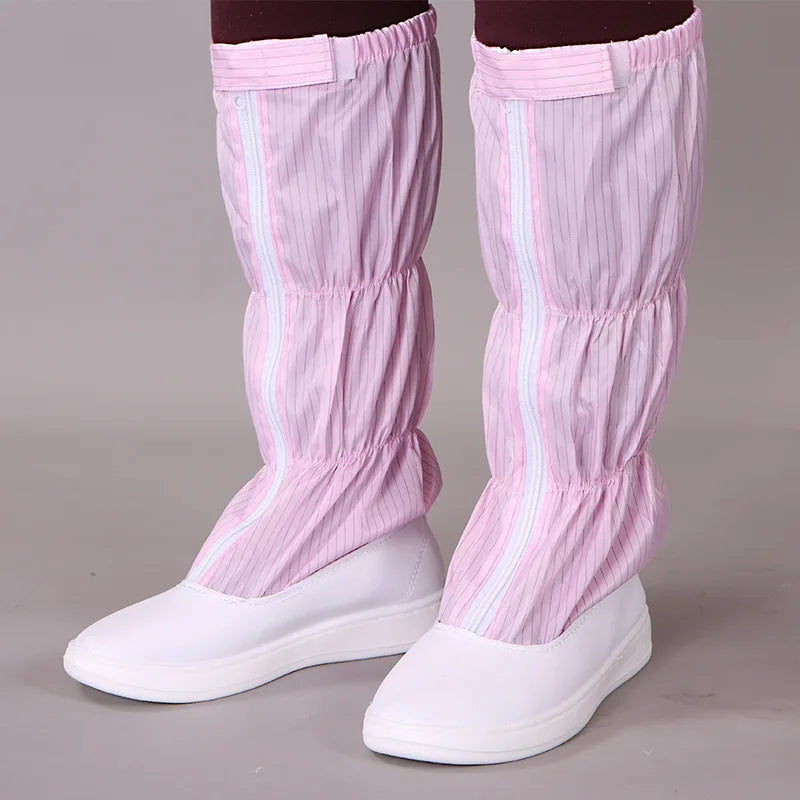 SPU PU Leather PVC Sole Outsole Cleanroom Long Workshop Operating Boots Antistatic Rigger Boots Construction Esd Boot
