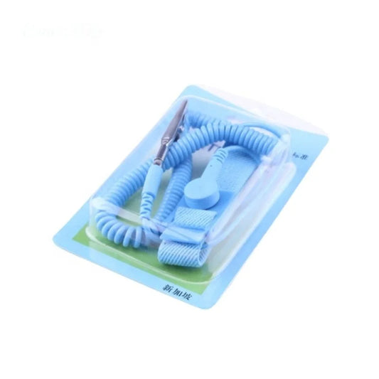 1.8m Adjustable Elastic Wire LEKO Cleanroom ESD Antistatic PU Wrist Strap Wristband With Alligator Clip