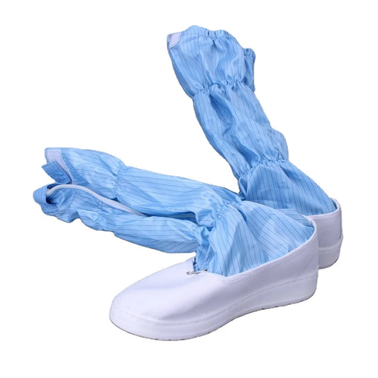Washable SPU Outsole Cleanroom Long Boots Workshop Esd Antistatic Booties for Electronics Industry