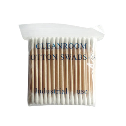 Hot 3'' 75mm Industrial Double Round Head Ended Wooden Stick Cleaning Cotton Buds Swabs