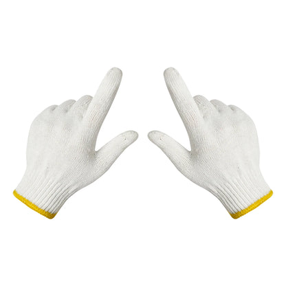 White Cotton Gloves for Construction Safety & Gardening Work-Protective Work Gloves Wholesale