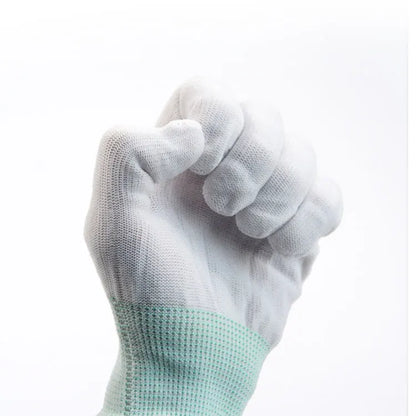 13 Gauge PU Palm Coated Gloves Wholesale Wear Resistant Safety Work Gloves White Coating Industry Glove