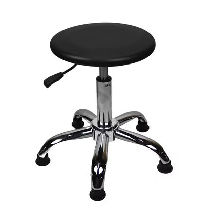 Factory Direct Round Steel Laboratory ESD PU Stool Swivel Chair for Biology and Science Comfortable Metal Seat
