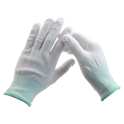 13 Gauge PU Palm Coated Gloves Wholesale Wear Resistant Safety Work Gloves White Coating Industry Glove
