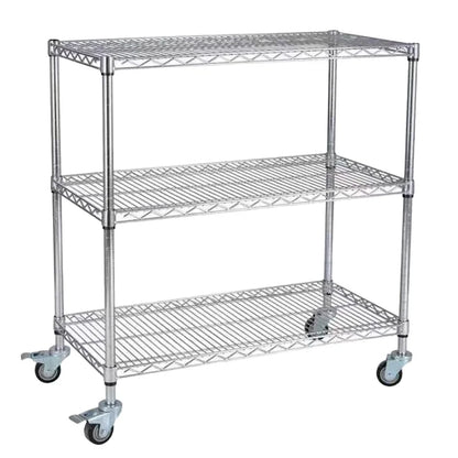 Hot Selling Heavy Duty Chrome Wire Industrial ESD Rack Shelf Customizable Four-Wheel Platform 200kg Load Capacity OEM Options