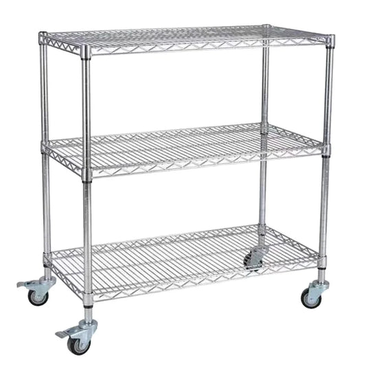 Hot Selling Heavy Duty Chrome Wire Industrial ESD Rack Shelf Customizable Four-Wheel Platform 200kg Load Capacity OEM Options