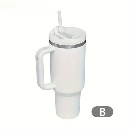Handle Lid Straw 40oz Stainless Steel Water Bottle