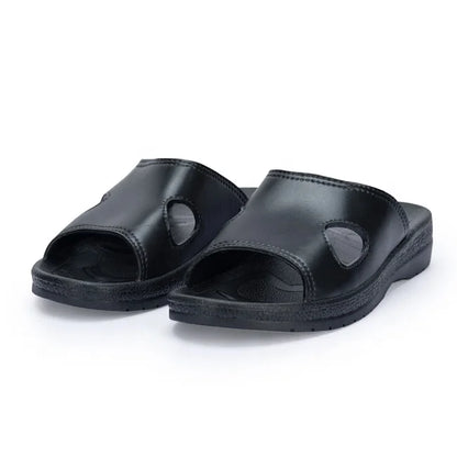 ESD PU Upper PVC Sole Wedge Heel Men's Sandals Shoes