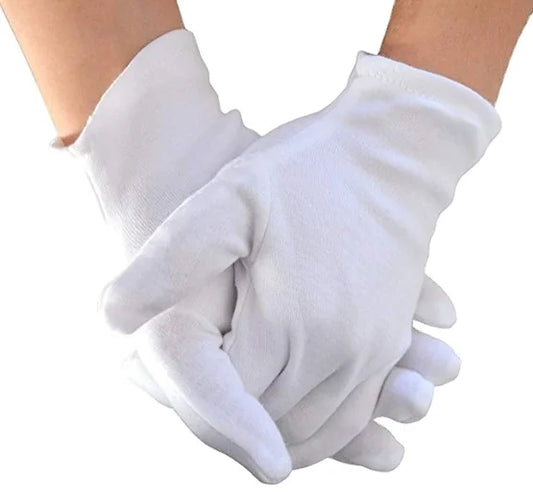 Original Factory White Cotton Knitted Gloves Quick Dry Safety Construction Work Gloves for Farm and Household Use